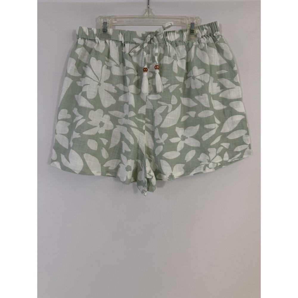 Turks and Caicos Seersucker Drawstring Shorts‎ NWOT Cotton Women’s Sz M Resort